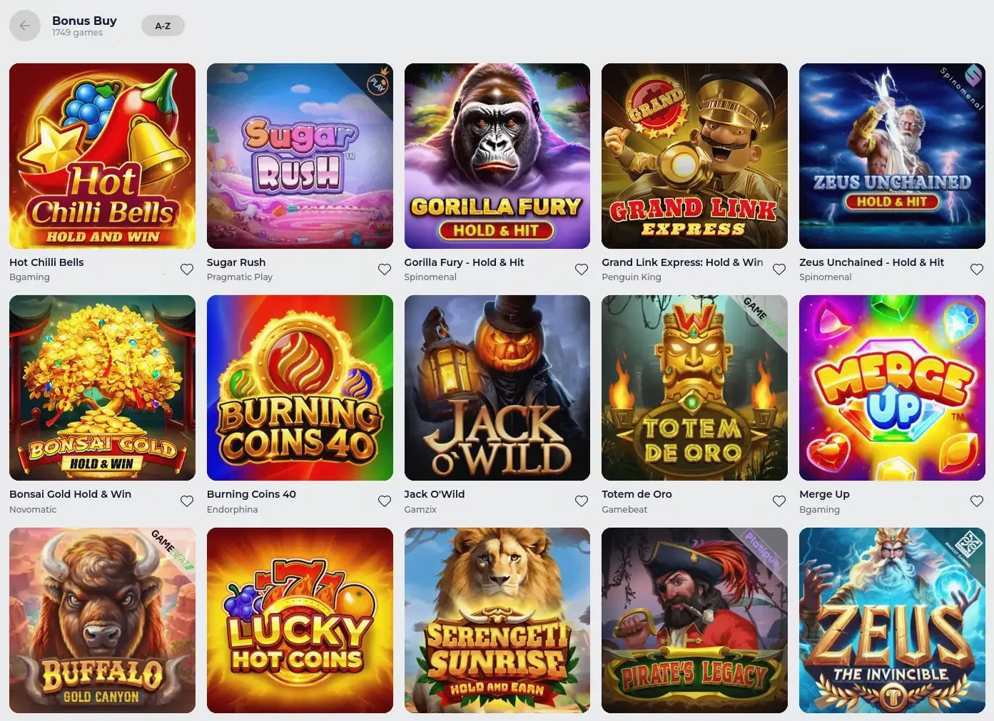 Игровой интерфейс онлайн казино Orca 88